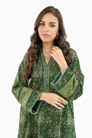 Alkaram FW-39.1-22-Army Green Winter Collection 2022 Online Shopping